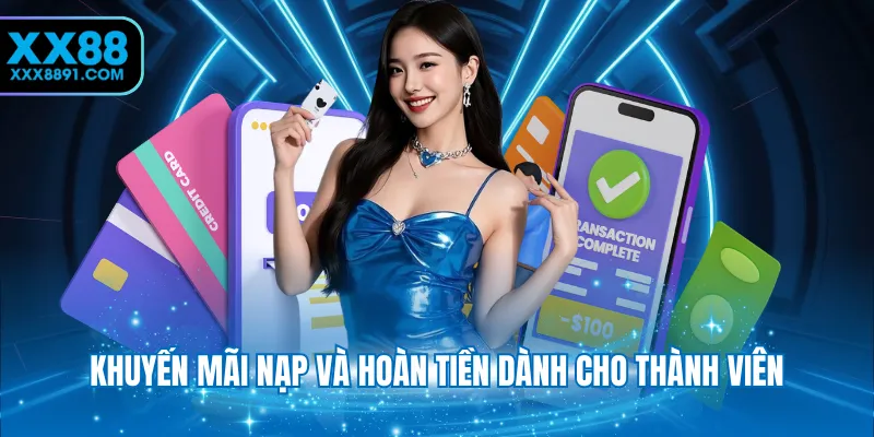 Khuyến mãi nạp và hoàn tiền dành cho thành viên