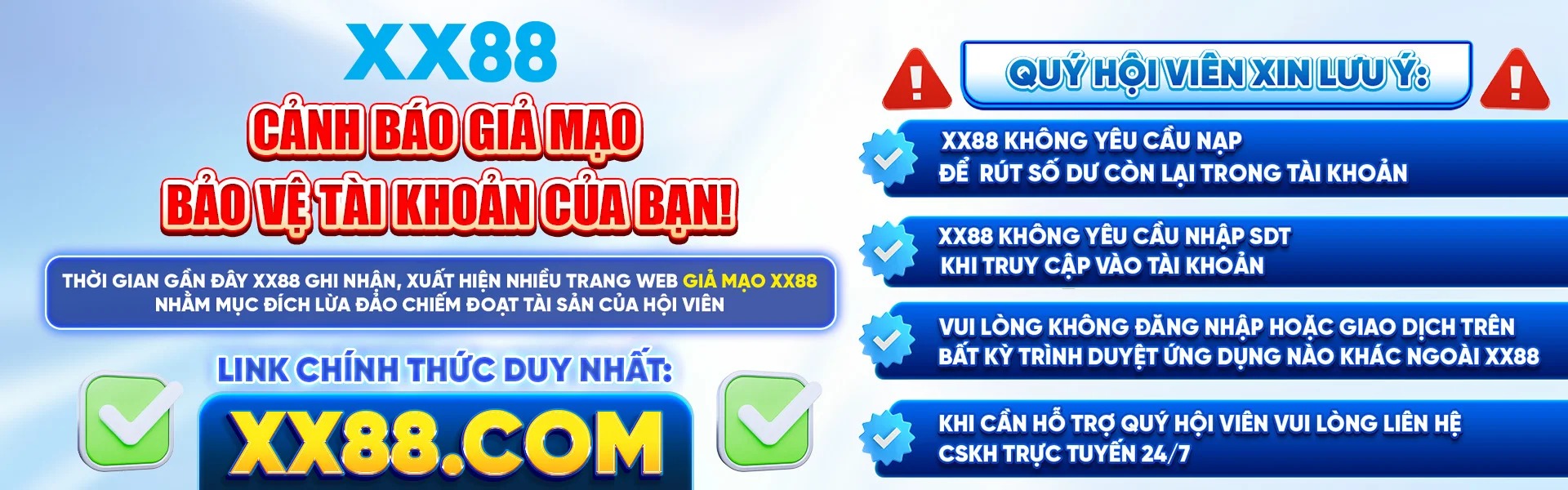 Link truy cập duy nhất và chính thức của thương hiệu XX88
